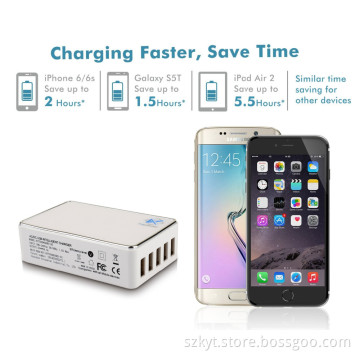5V 7A mobile chargers, 35W 5 USB ports mobile accessories android phone usb multi charger with CE FCC ROHS